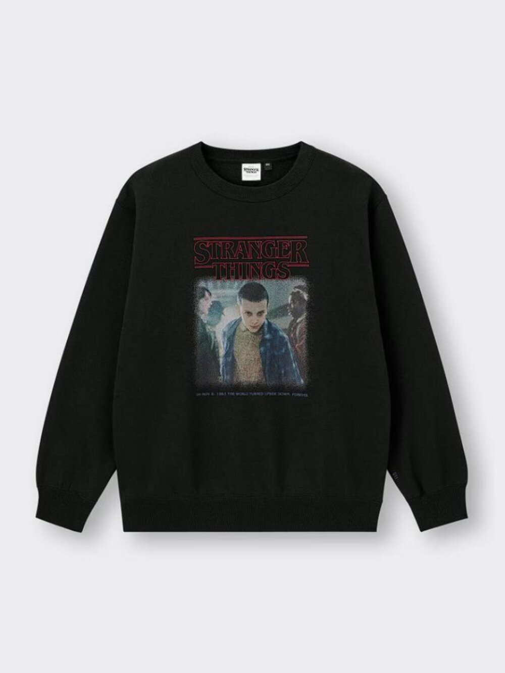 GU Men's Stranger Things Heavy Weight Sweatshirt Size S In Black